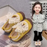 女童鞋子儿童公主豆豆小皮鞋2025早秋新款洋气女孩配裙子单鞋软底