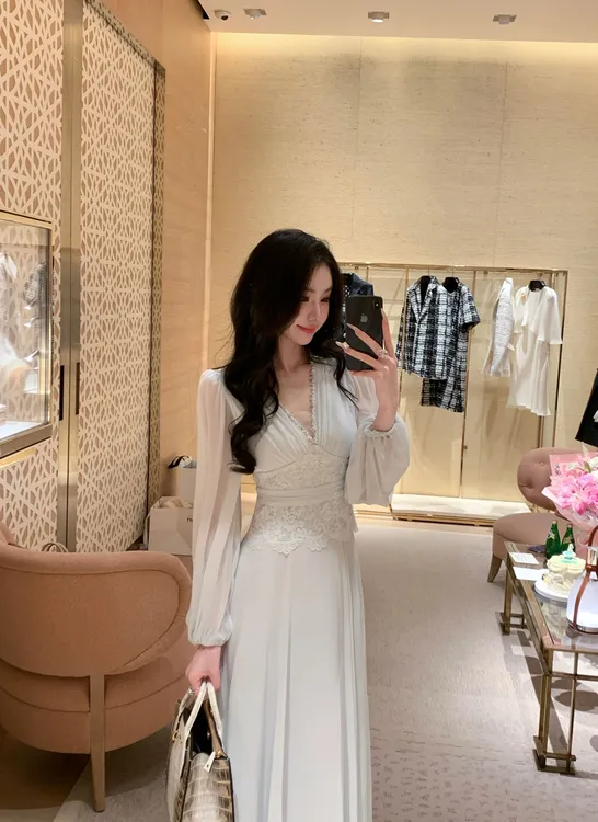 【雅乔定制】流风回雪高定版 6A级桑蚕丝真丝连衣裙DYJJ-25040893