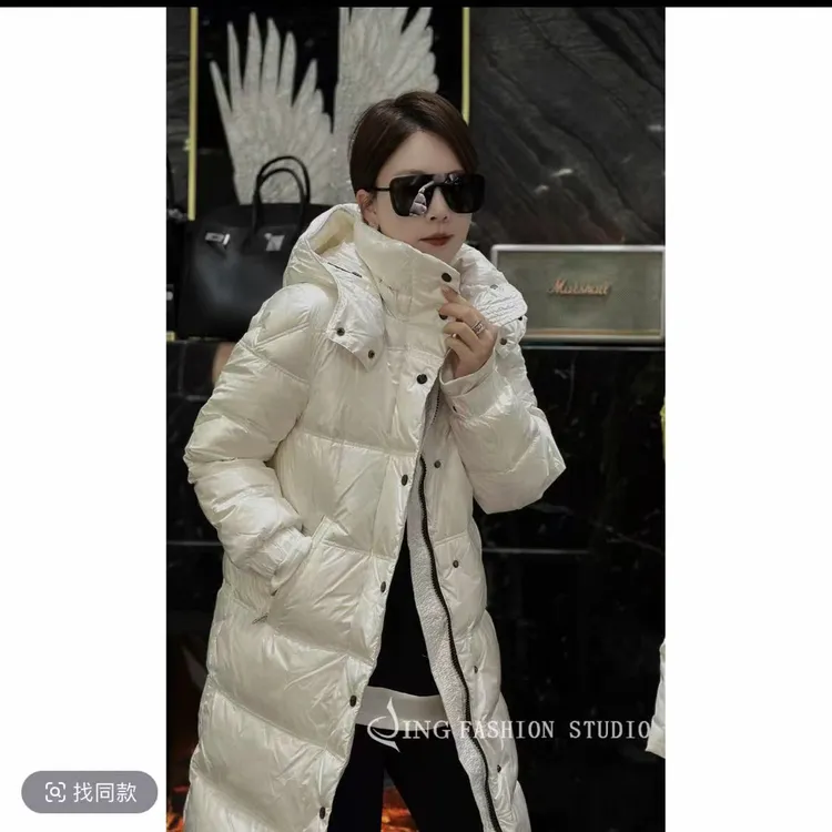 补单热款JING2025冬季新款6698鸭绒羽绒服连帽女士时尚保暖长款