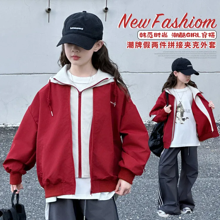 女童秋装2025新款中大童韩版洋气百搭休闲小宝宝儿童装女孩春秋季