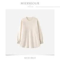 2025冬季新款慵懒风纯色冬季针织衫圆领B8839