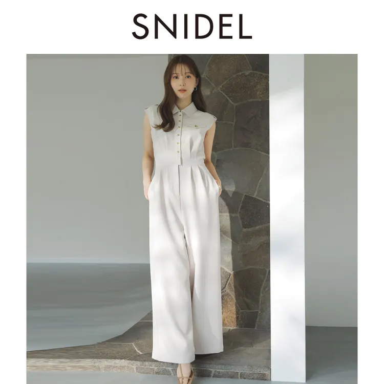 SNIDEL2025春夏优雅气质无袖连体裤SWFO252078
