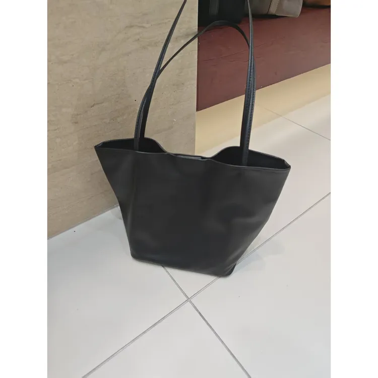 YUSHA/高档小号黑色小众设计单肩水桶包-88069