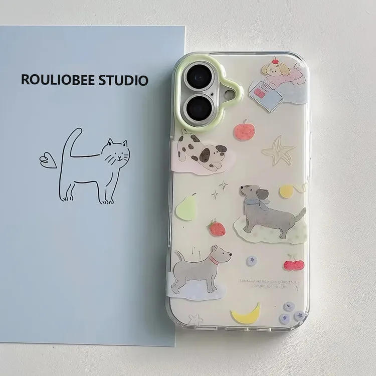 BANCA水果小狗合集适用苹果16/15大孔手机壳华为P70vivo小米oppo