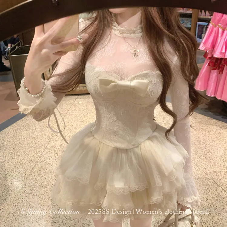 SISI JIANG【9/22 00:00新品】“奶油塔塔”连衣裙