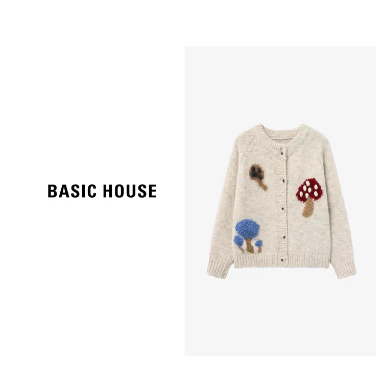 Basic House/百家好秋冬可爱显瘦毛衣外套上衣毛衣女-B0625B5JPA2