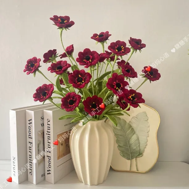 巧克力秋英花装饰摆件扭扭棒客厅扭扭棒DIY材料包礼物手工摆件