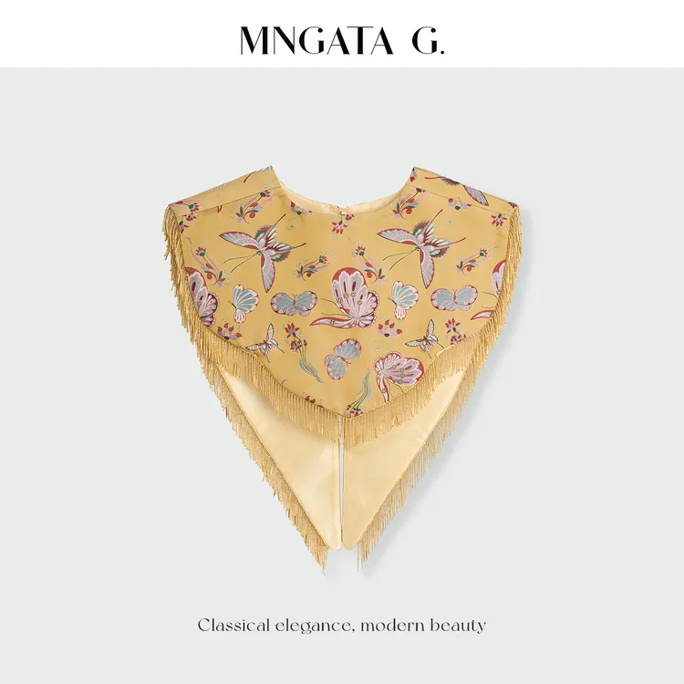 MNGATA G.宫小妍【传承·彩蝶云肩】手工真丝新中式国风云肩5033124