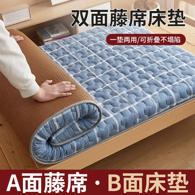 藤席床垫软垫家用卧室学生宿舍单人冬夏两用凉席垫子地垫打地铺褥