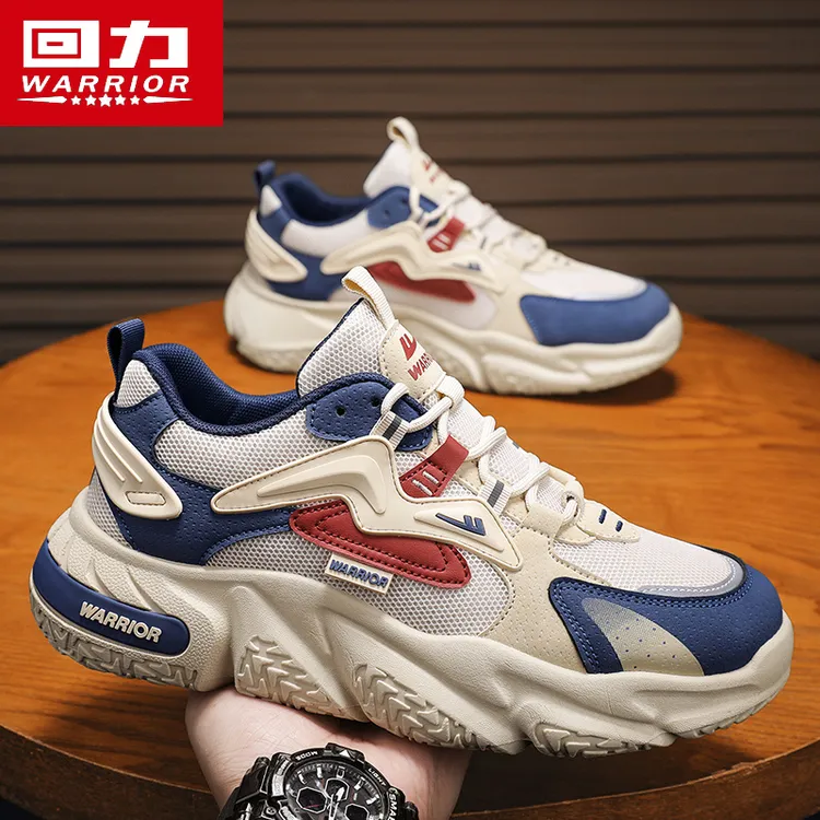 回力网面鞋男款2025秋季高颜值潮流百搭老爹鞋厚底防滑休闲鞋透气