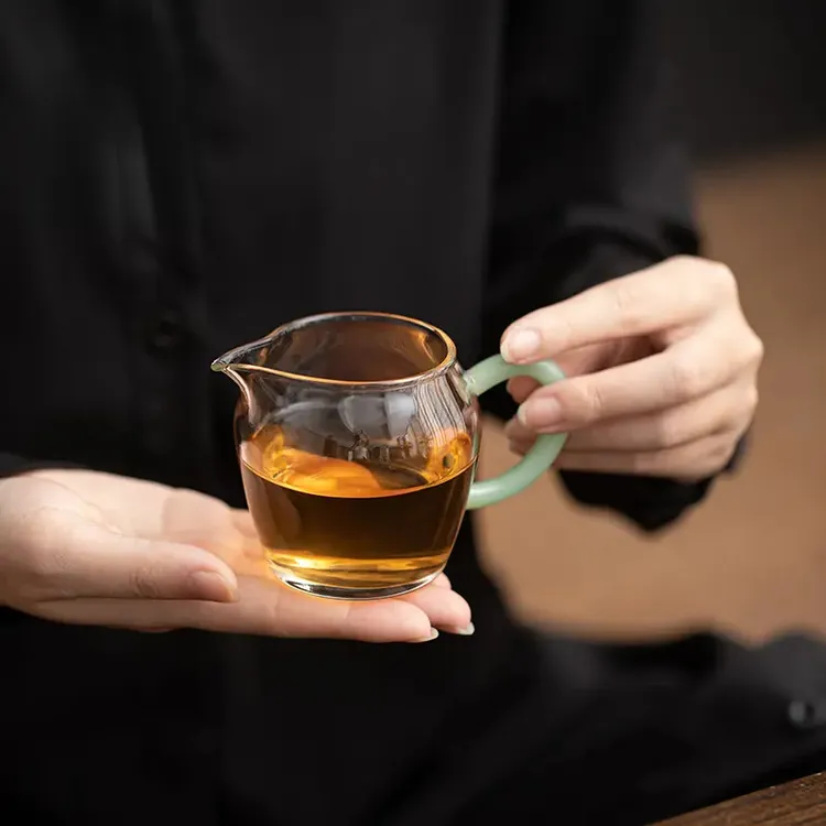 十载爱棠公道杯150ml迷你小巧分茶器加厚款高透茶道泡茶功夫茶具