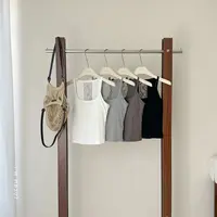 细肩带后背长条蕾丝螺纹一体杯吊带内搭背心H8307