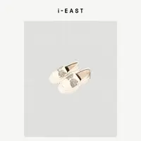 i-EAST 英伦风~重工闪钻蝴蝶结百搭乐福鞋-5C PS7723