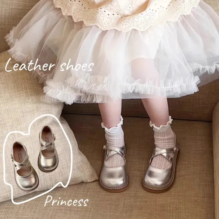 ABC女童皮鞋洋气公主鞋春秋浅口单鞋儿童礼服鞋中大童演出鞋软底