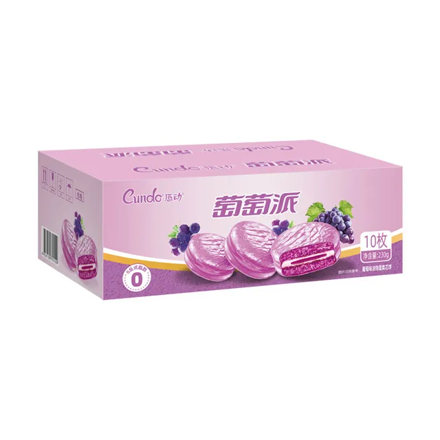 新品上市 唇动葡萄派 巧克力草莓味巧克派夹心整箱装蛋糕零食点心