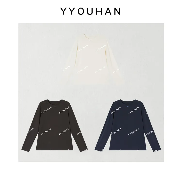 YYOUHAN 2025新款【搭配天才】极简纯色简约休闲圆领T恤 2508C4949