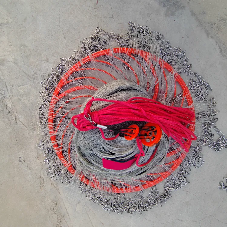 纯手工大力马线304不锈钢链子2指3指网眼单双扣撒网渔网户外用品