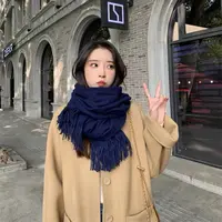 素素外贸《外贸原单纺羊绒围巾》秋冬新款男女情侣保暖时尚百搭款