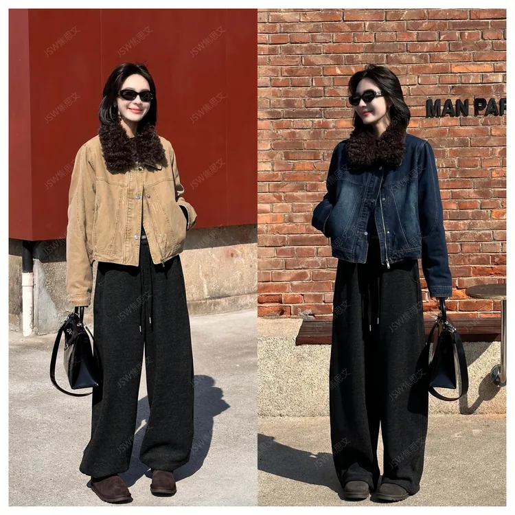 焦思文 冬季时尚休闲洋气宽松百搭短款牛仔羽绒服251118Y05