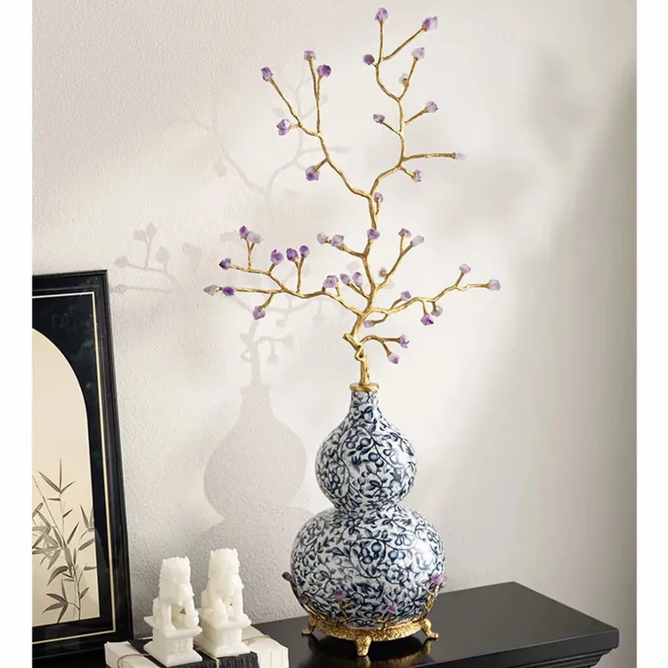 Ap431青花葫芦树入户玄关摆件