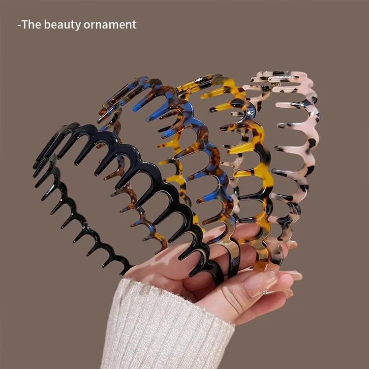 复古升级醋酸波浪发箍女2025新款不勒头高颅顶头箍防滑洗脸压发卡