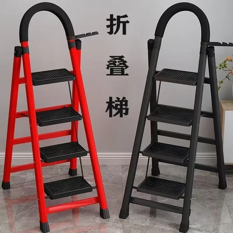 加宽梯子家用折叠梯加厚碳钢人字梯移动楼梯伸缩梯步梯多功能梯子