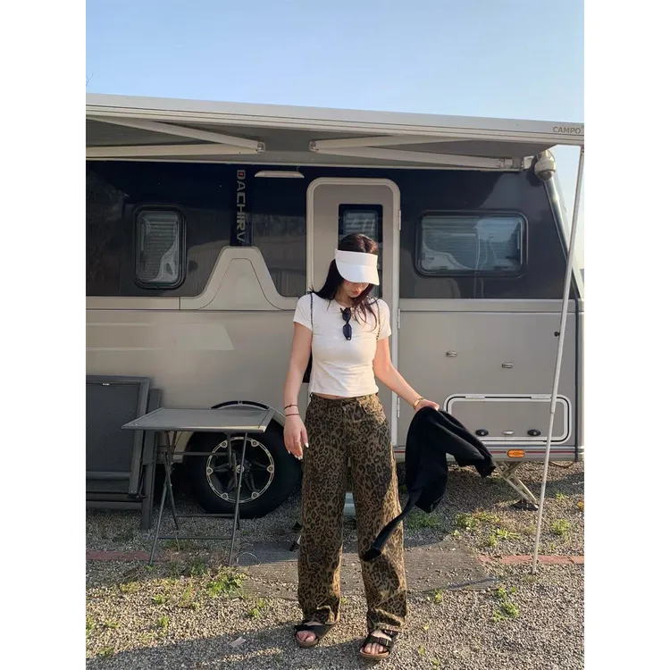 DYANGJUN【豹纹裤】宽松休闲豹纹裤