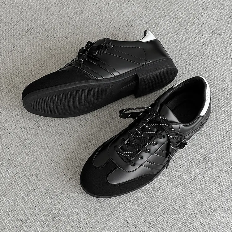 男鞋复古德训小皮鞋黑色百搭高级英伦风休闲舒适低帮德比鞋男潮鞋