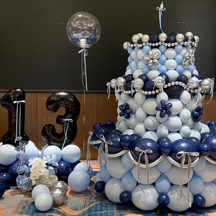 创意巨型生日气球蛋糕装饰品diy材料包拍照场景布置装饰套餐