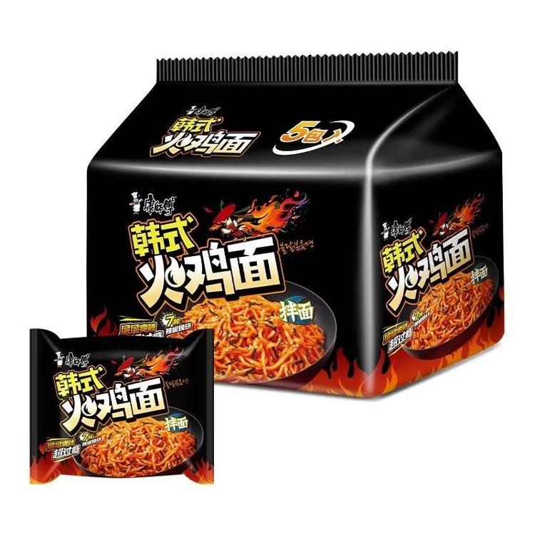 康师傅爆辣韩式火鸡拌面方便速食甜辣味美食品