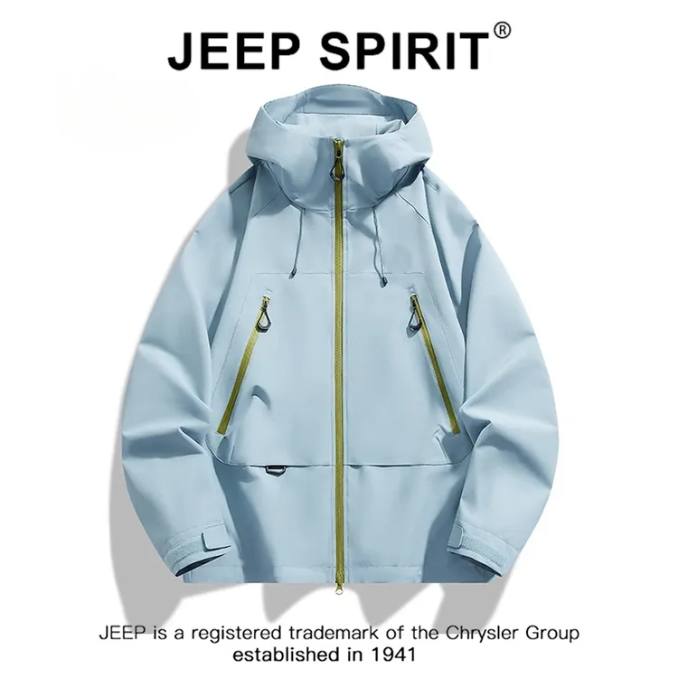 JEEPSPIRIT吉普冲锋衣男女款2025新款春秋户外防风三合一登山外套