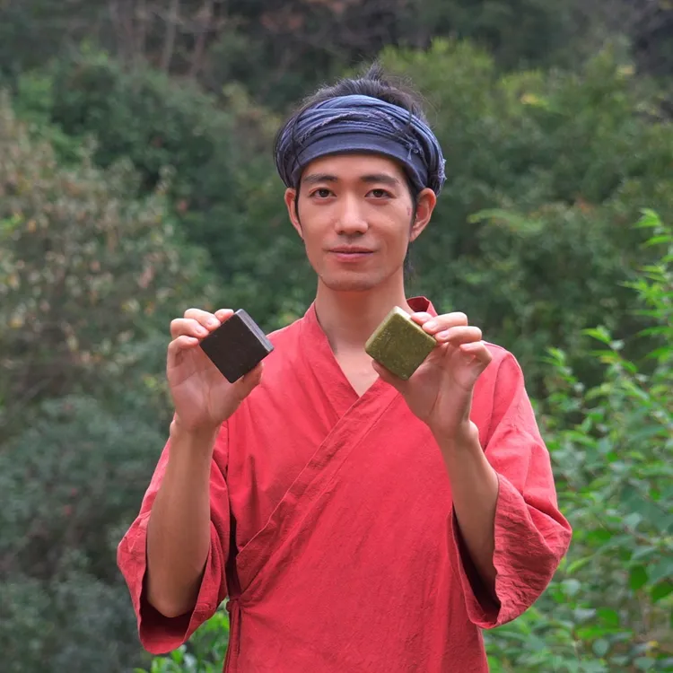 【鲁磊】古法植物洗发皂何首乌侧柏叶+松针皂角无患子墨旱莲手工制