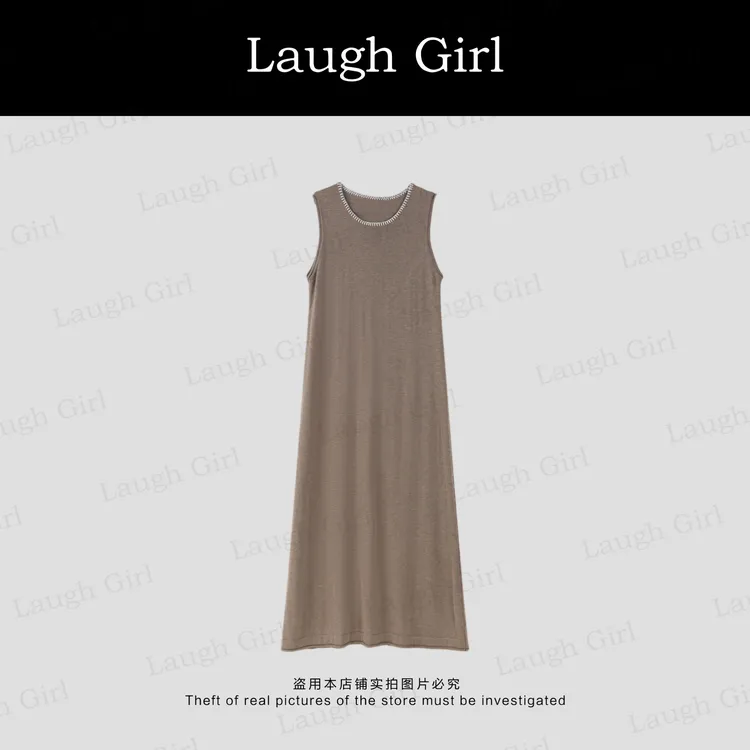 楚楚君 Laugh girl【静雅长裙】袖长裙无袖连衣裙 XL53065J