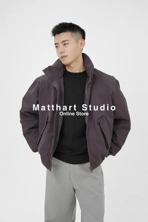 Matthart 冬季廓形立领羽绒服外套