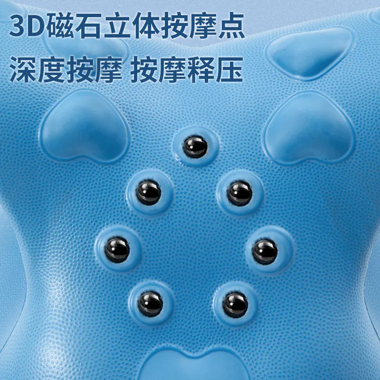 新型升级C型颈椎按摩枕重力指压颈部按摩器颈椎枕颈肩牵引按摩枕