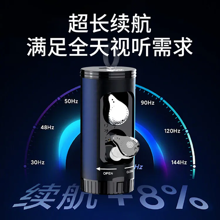 耳派太空舱旋转蓝牙耳机铝合金HIFI音质长续航触控运动蓝牙耳机