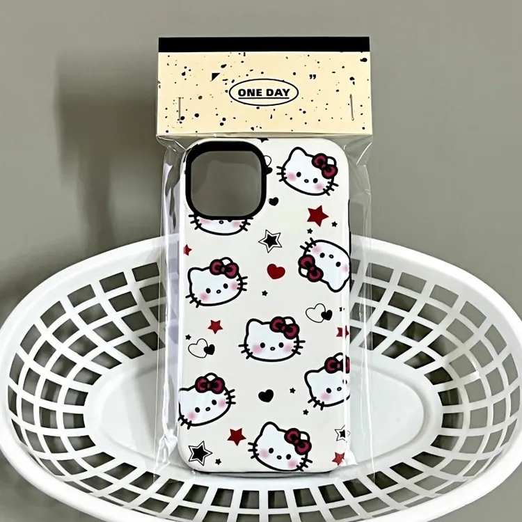 EXMX满屏KT猫适用苹果16promax华为OPPO小米VIVO一加二合一手机壳