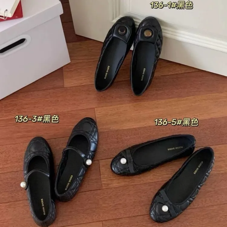 136平底黑色法式小香风玛丽珍单鞋春秋韩版百搭温柔晚晚鞋软底