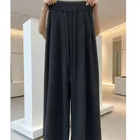高腰阔腿裤秋冬加厚长裤加厚针织裤宽松百搭显瘦时尚SWL5612