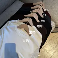 阿黎精选-------秋季圆领正肩显瘦百搭软糯T恤