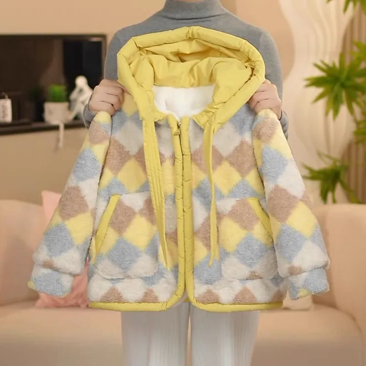 女童外套秋冬款2024新款洋气儿童加绒加厚小女孩冬季开衫夹棉上衣