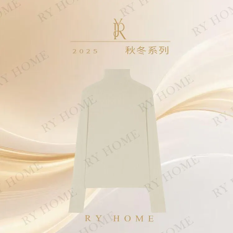 【容雨RYHOME】牛奶蛋白山羊绒自发热堆堆领针织衫253T2210