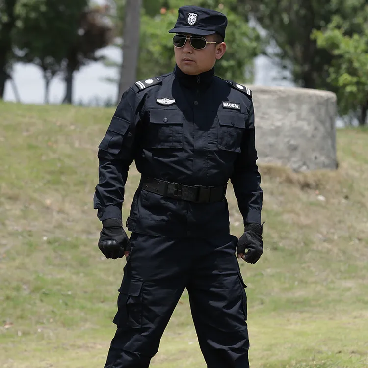 作训安保服男女执勤套装春秋耐磨正规网格作训练服工作服长袖加厚