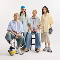 TIRED美式条纹短袖衬衫2025夏季新款国潮半袖衬衣街头休闲上衣男