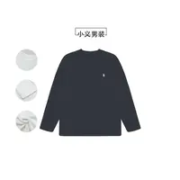 66815 秋季男士双面纳米绒小标高弹舒适柔软圆领卫衣