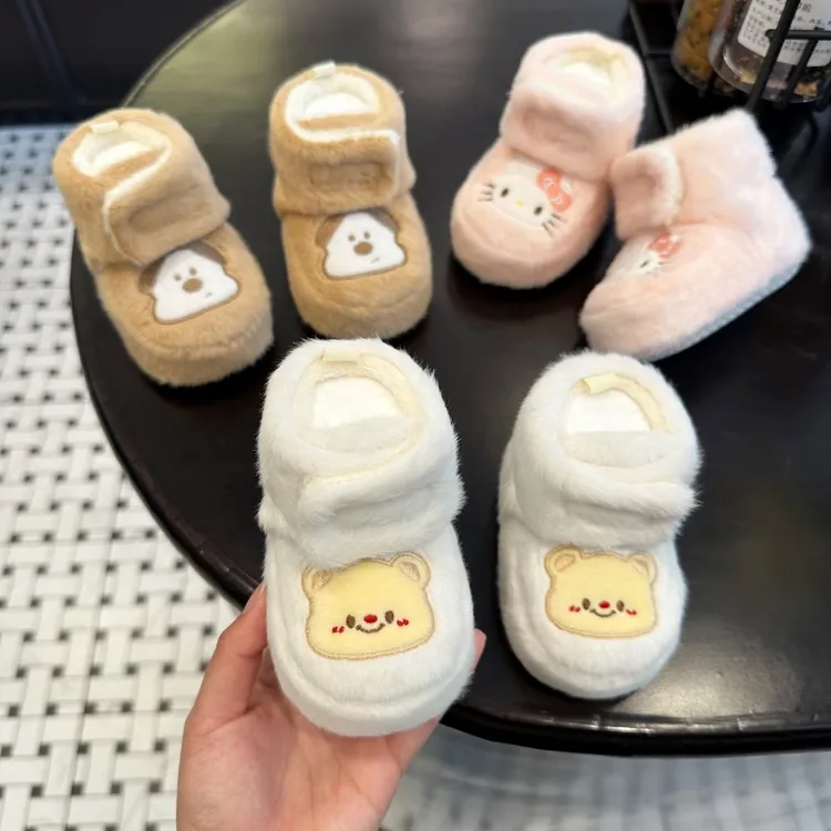 0-1岁婴儿鞋子女冬季新款卡通加厚保暖棉鞋男宝宝6-12个月学步鞋