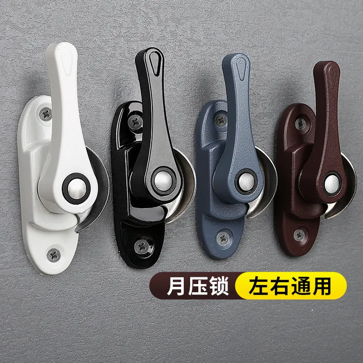 铝合金门窗月牙单玻窗户锁扣钩推拉窗老式安全推拉窗锁扣