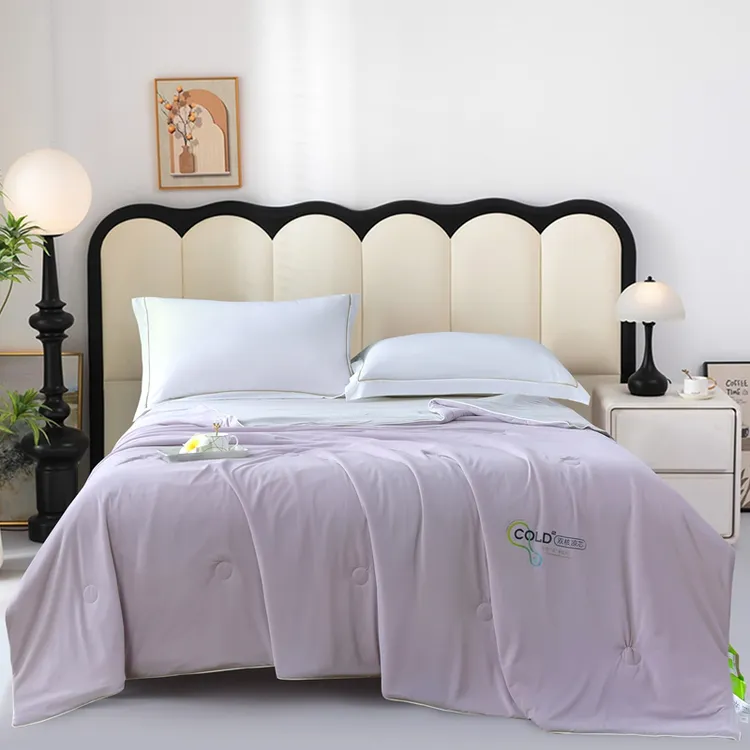 凉感丝夏被 冰凉被丝滑被 被子凉感机洗双人被 一触即凉夏被轻奢