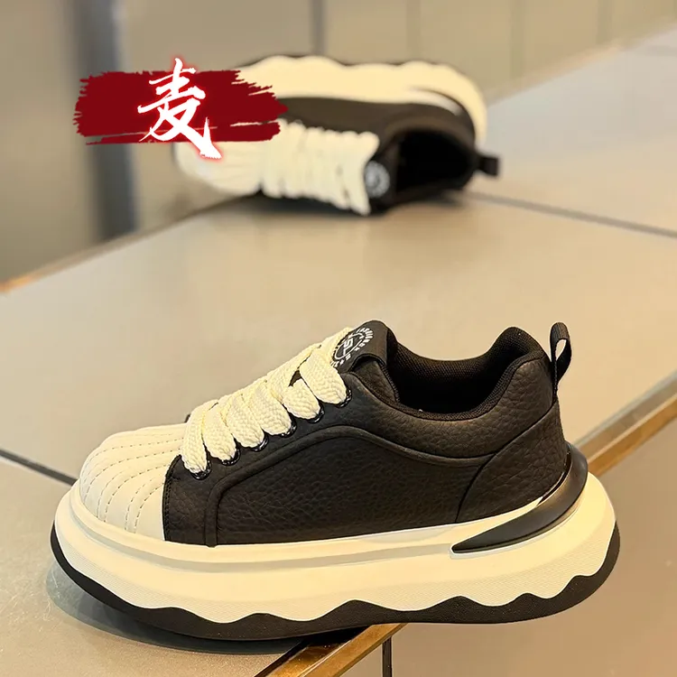 欧洲站贝壳头男鞋冬季2025新款板鞋百搭休闲厚底男士运动增高潮鞋