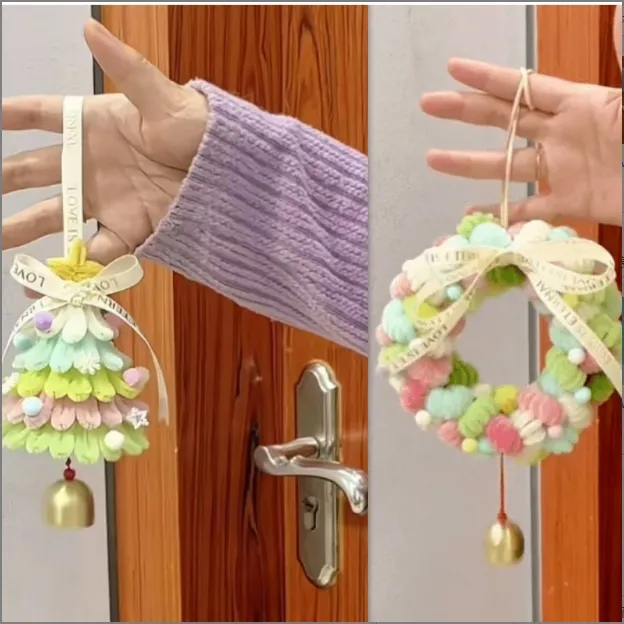 【重生】新款创意扭扭棒彩色系花环挂件手工diy材料包手机饰品